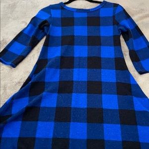 Blue and black dress